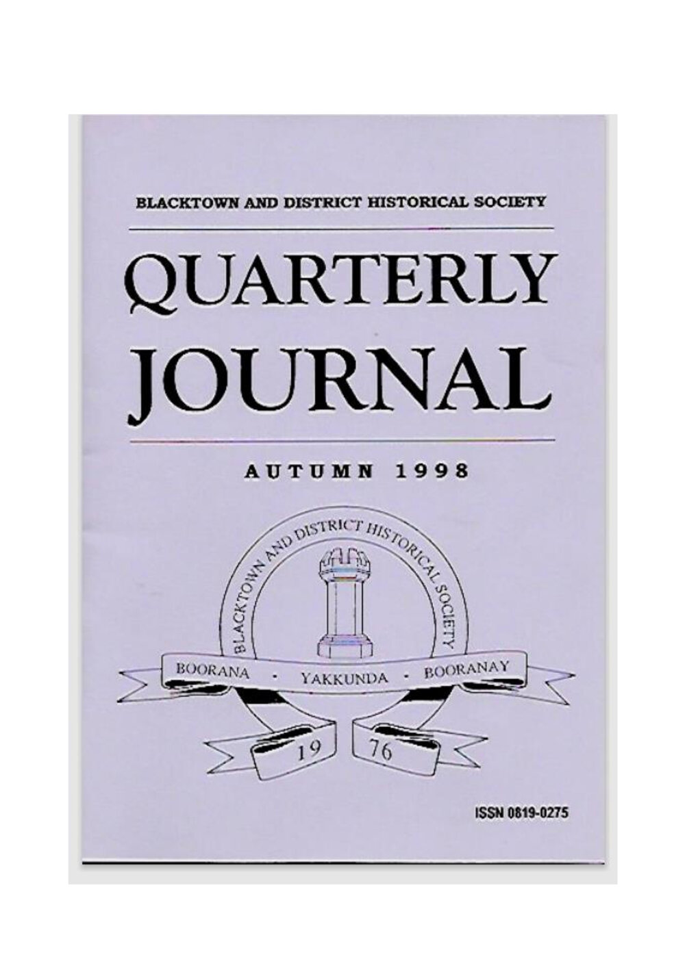 Quarterly Journal, Autumn 1998