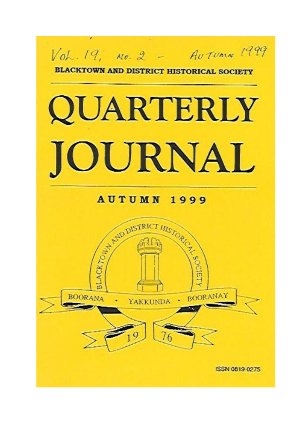 Quarterly Journal, Autumn 1999
