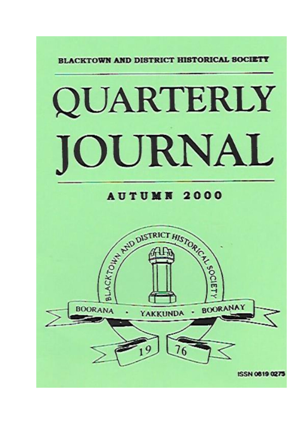 Quarterly Journal, Autumn 2000