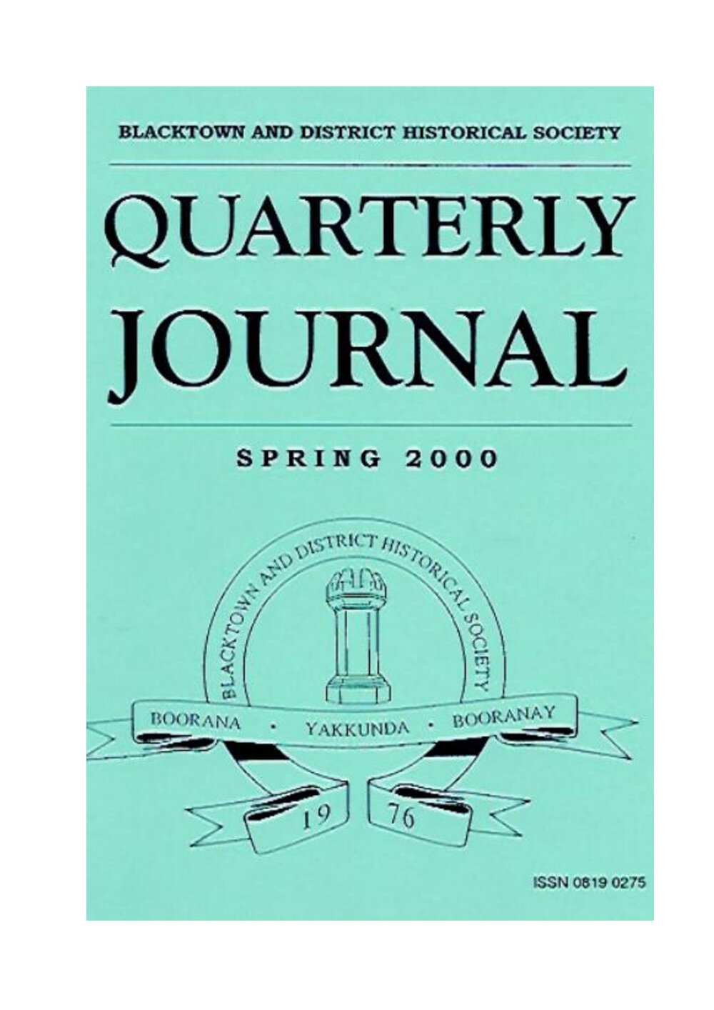 Quarterly Journal, Spring 2000