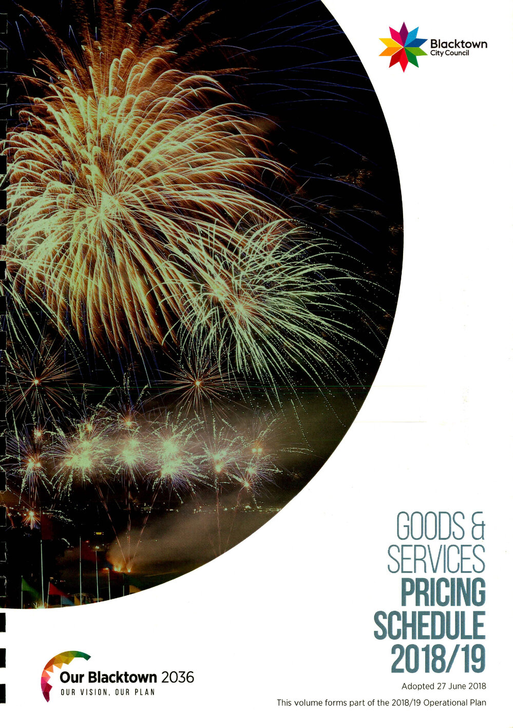 Blacktown City Council Goods and Services Pricing Schedule, 2018-2019