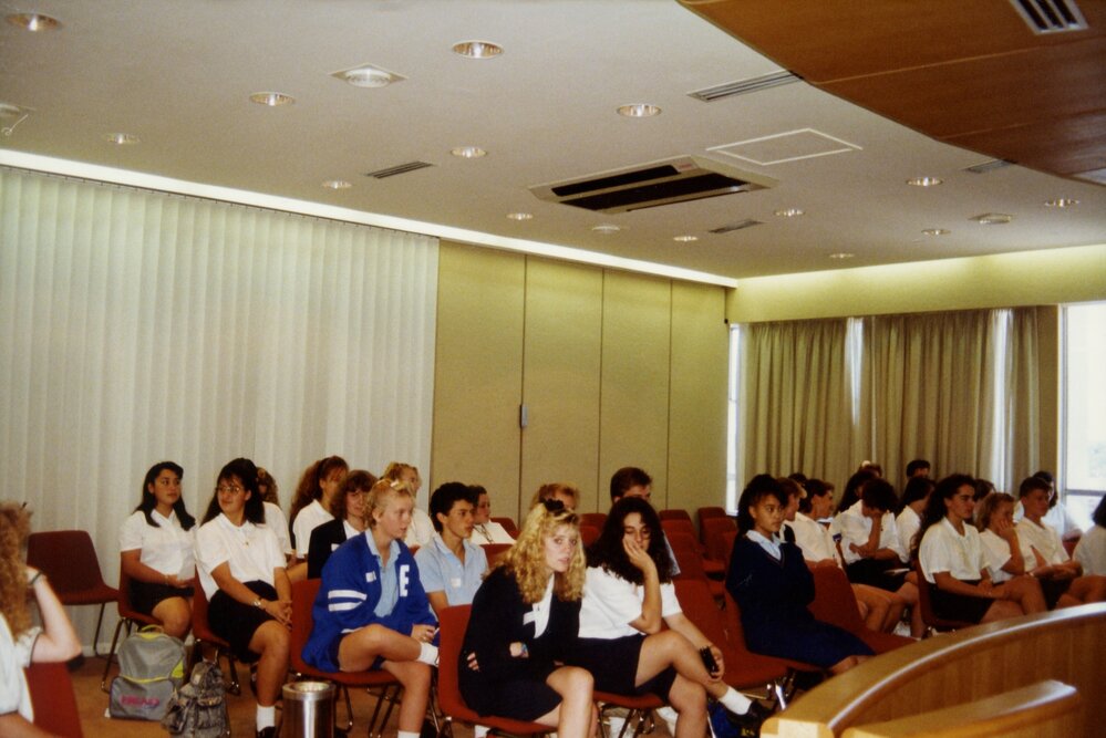 School students at Blacktown City Council Chambers