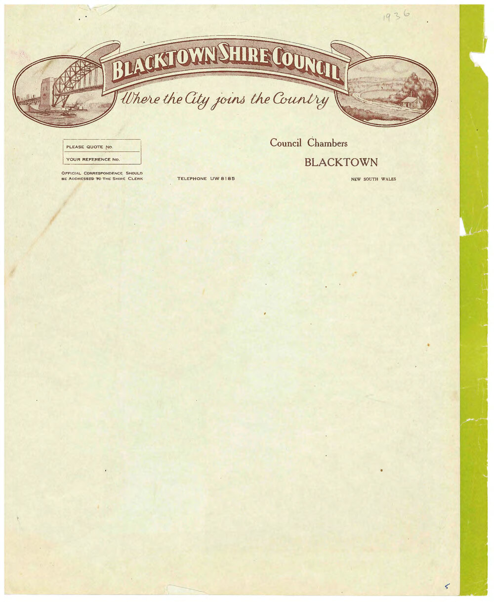 Blacktown Shire Council Brochure, c1936