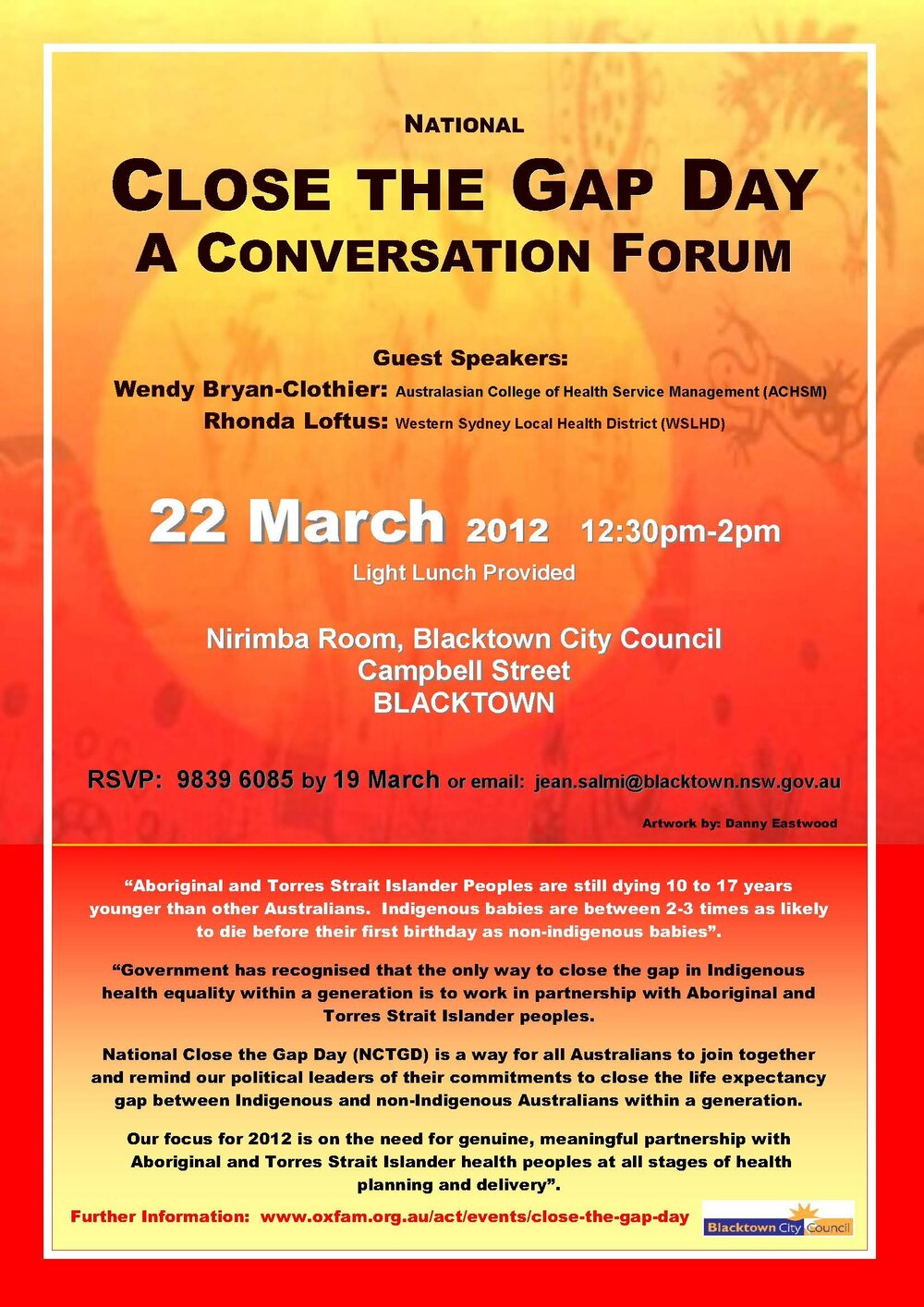 Close The Gap Day: A Conversation Forum, 2012