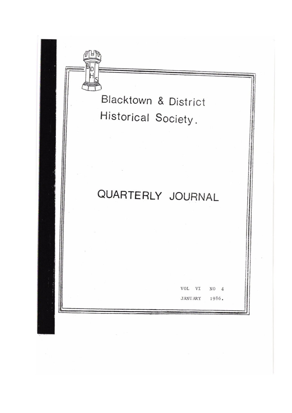 Quarterly Journal, January 1986