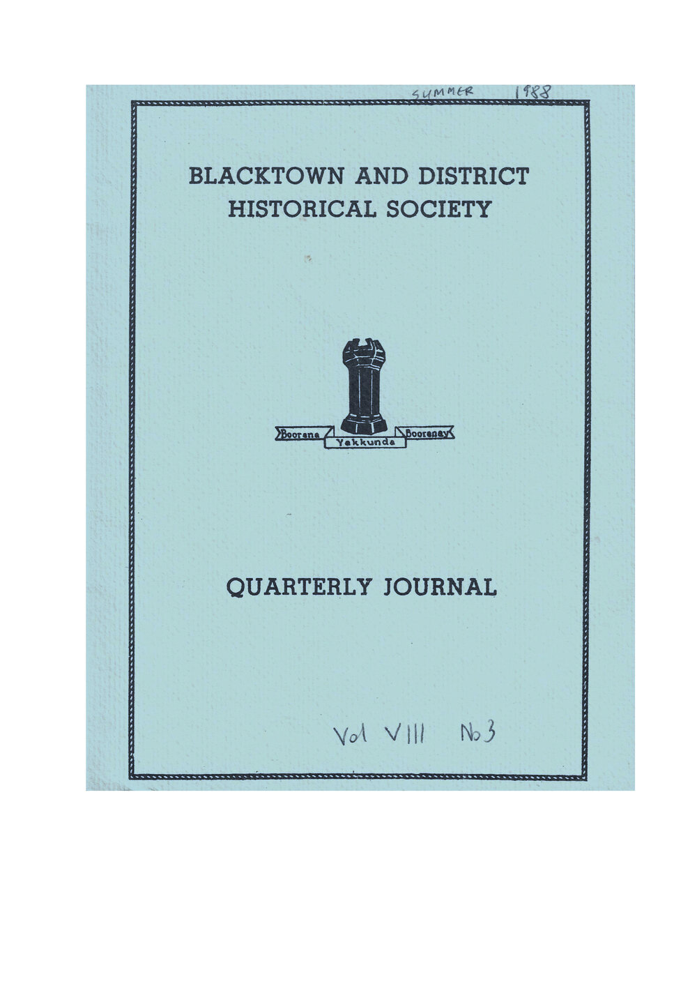 Quarterly Journal, Summer 1988