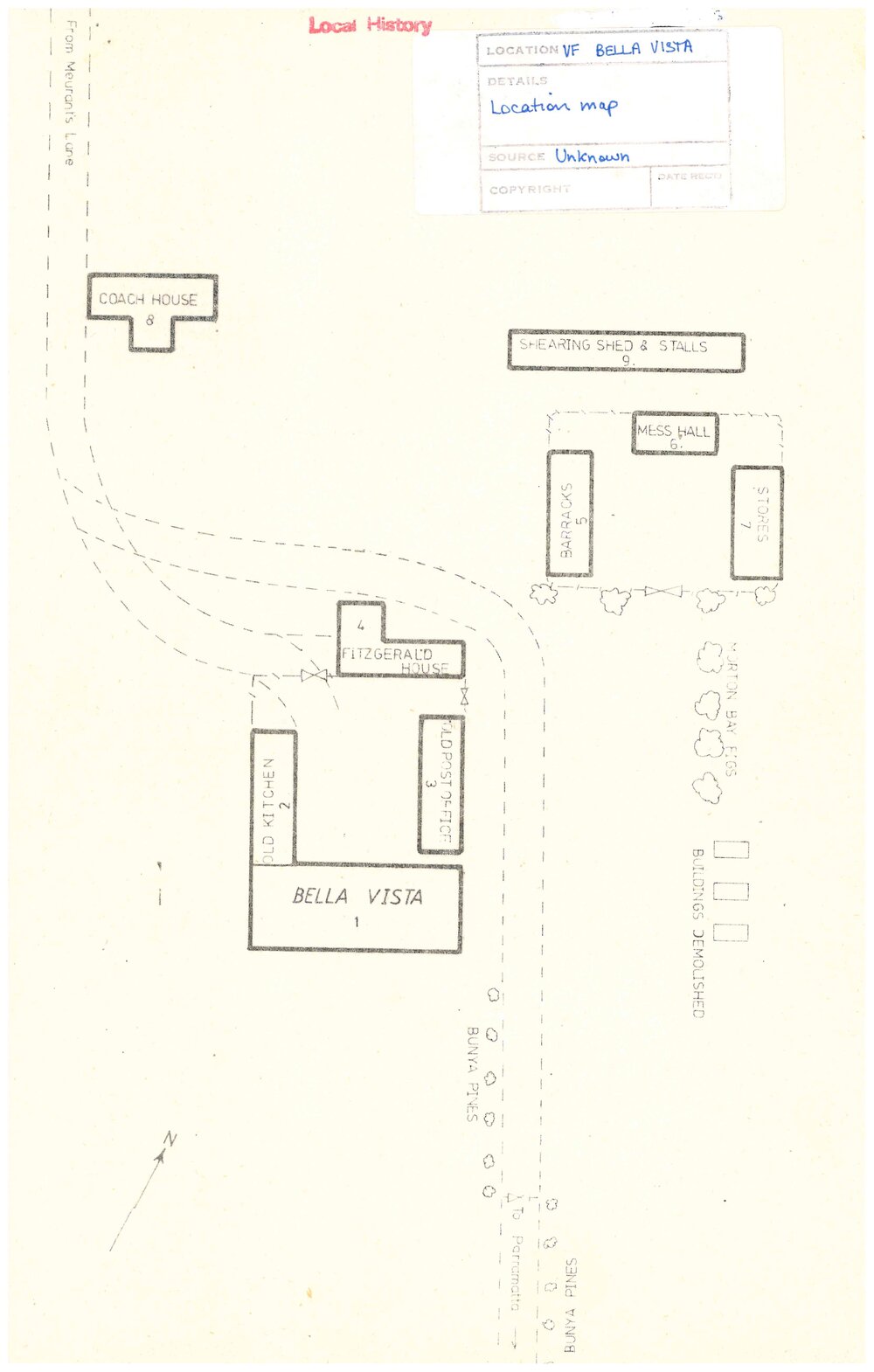 Plan of Bella Vista Farm n.d.
