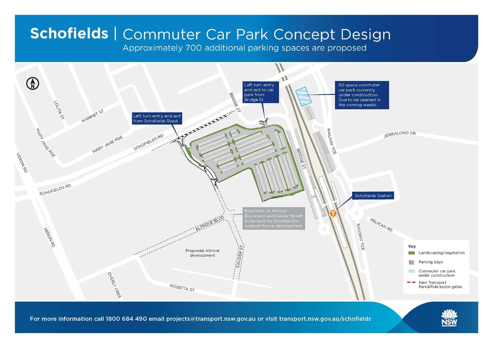 Schofields Railway Station Commuter Car Park Design, 2020