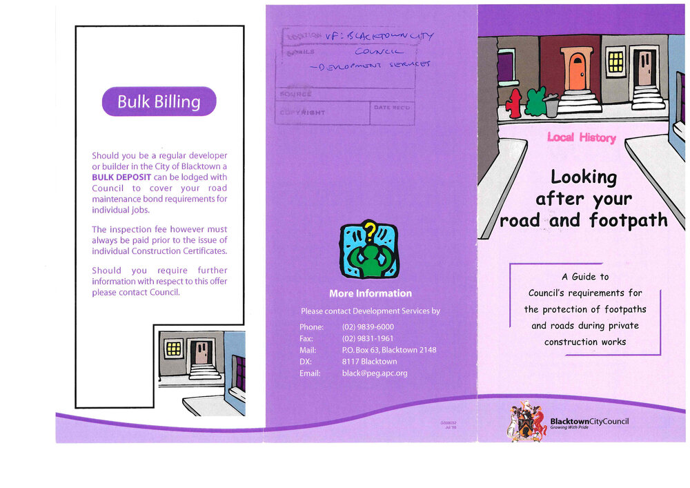 Looking After Your Road and Footpath n.d.