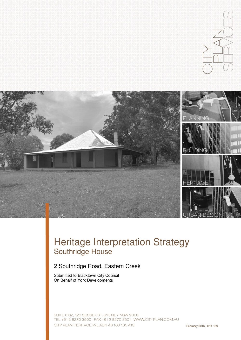 Heritage Interpretation Strategy Southridge House, 2016