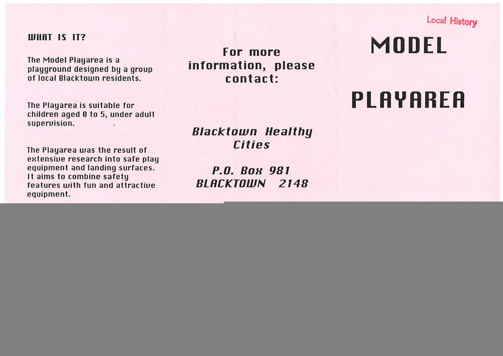 Model Playarea Doonside, ?c1993