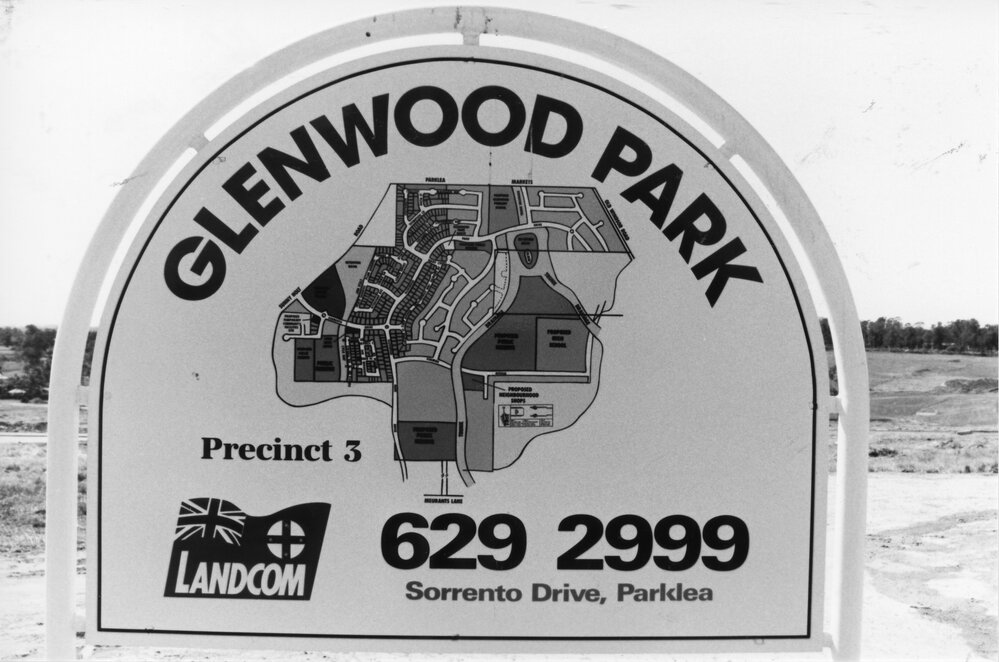 Glenwood Park housing development sign