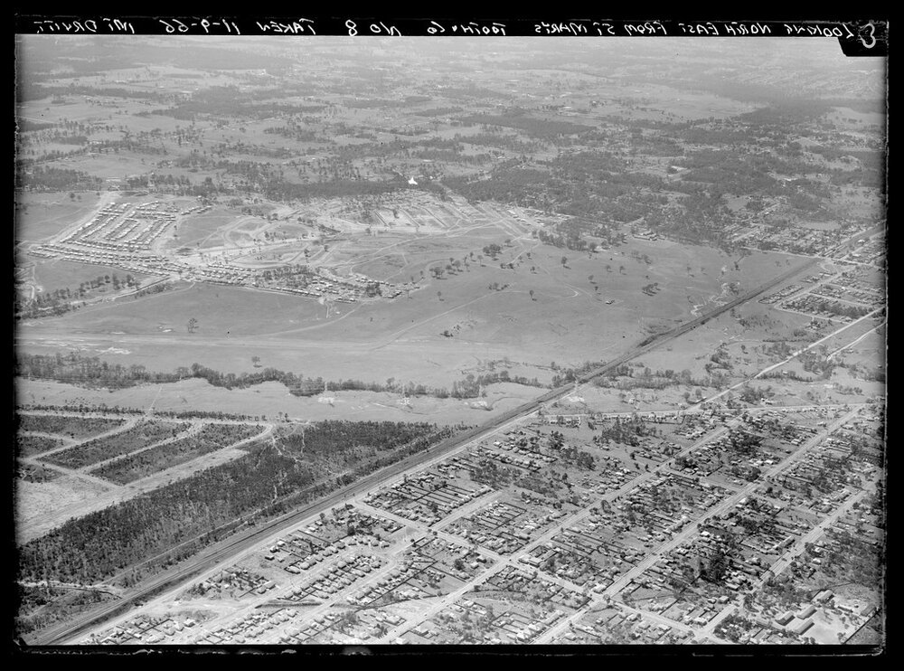 Aerial view of Mount Druitt Housing development