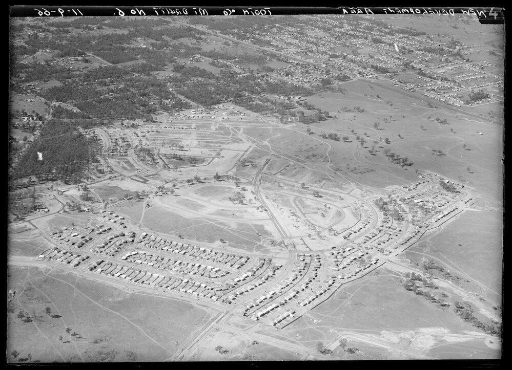 Aerial view of Mount Druitt housing development