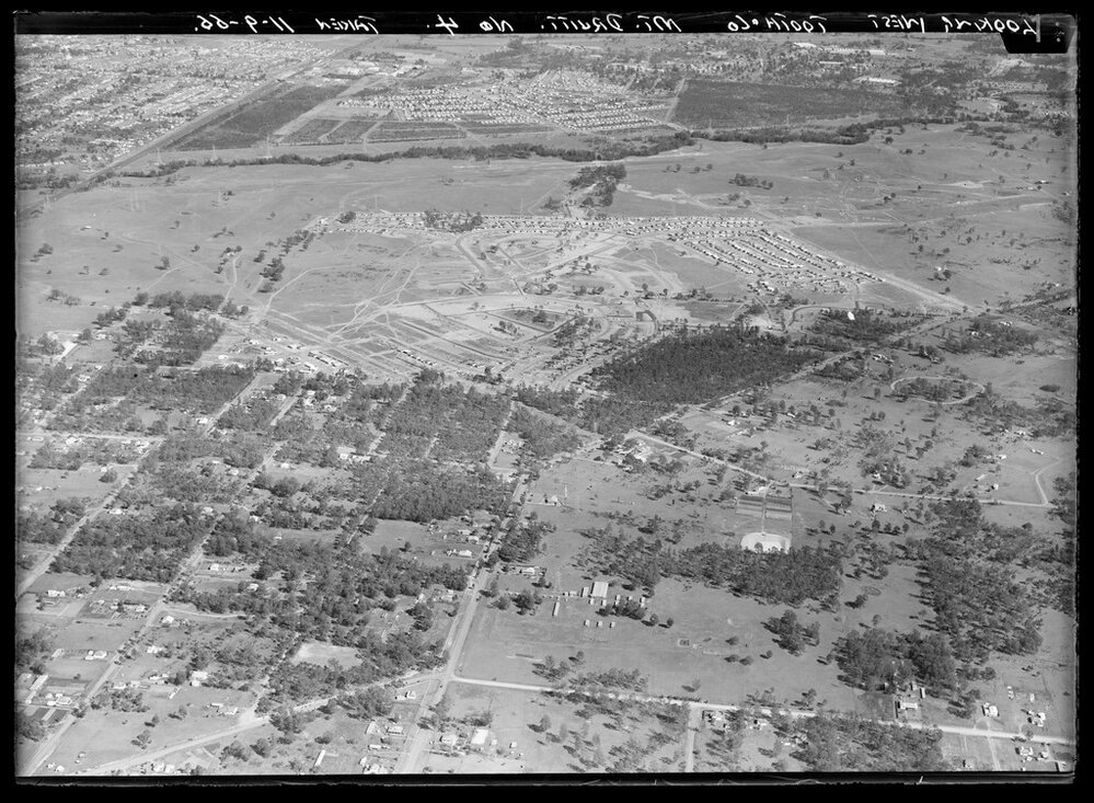Aerial view of Mount Druitt housing development