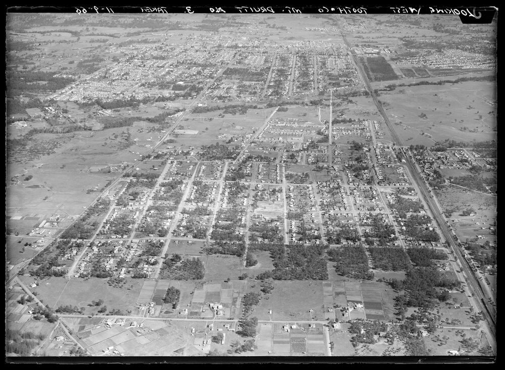 Aerial view of Mount Druitt