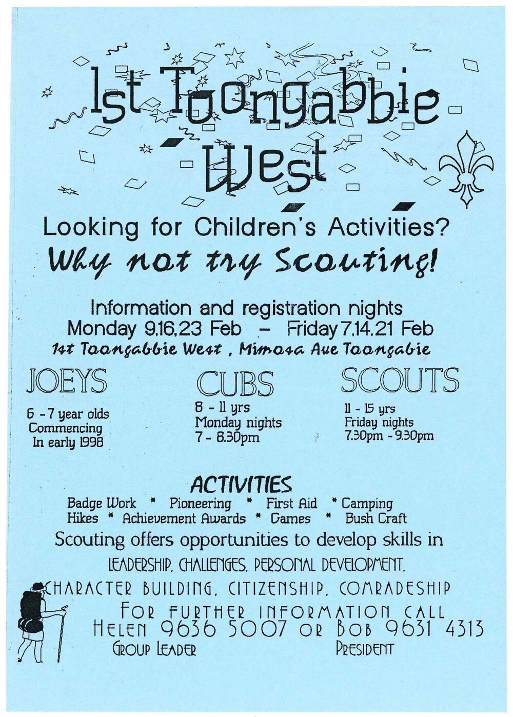 1st Toongabbie West Scouts, c1997