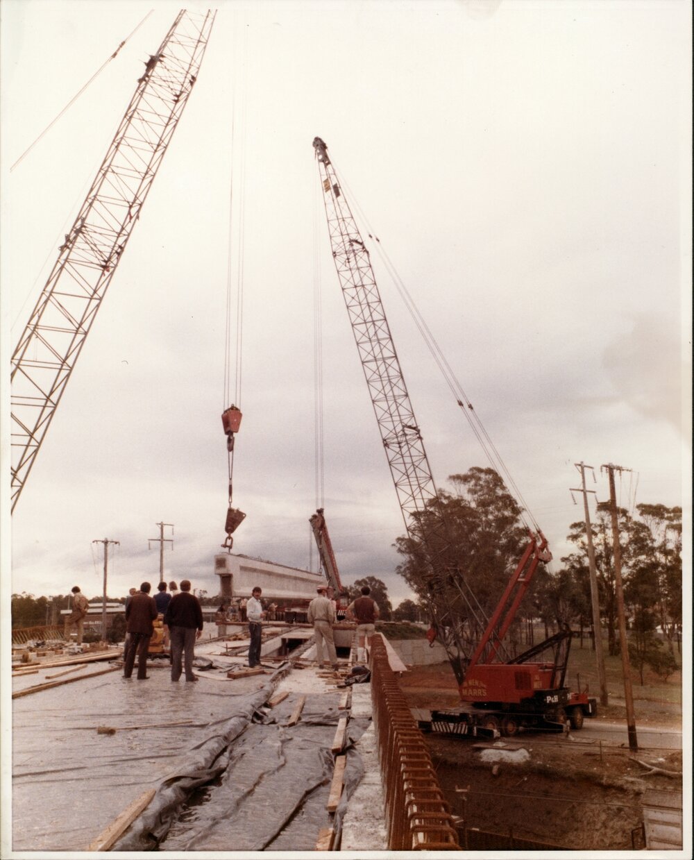 Construction of Davis Overpass, Rooty Hill