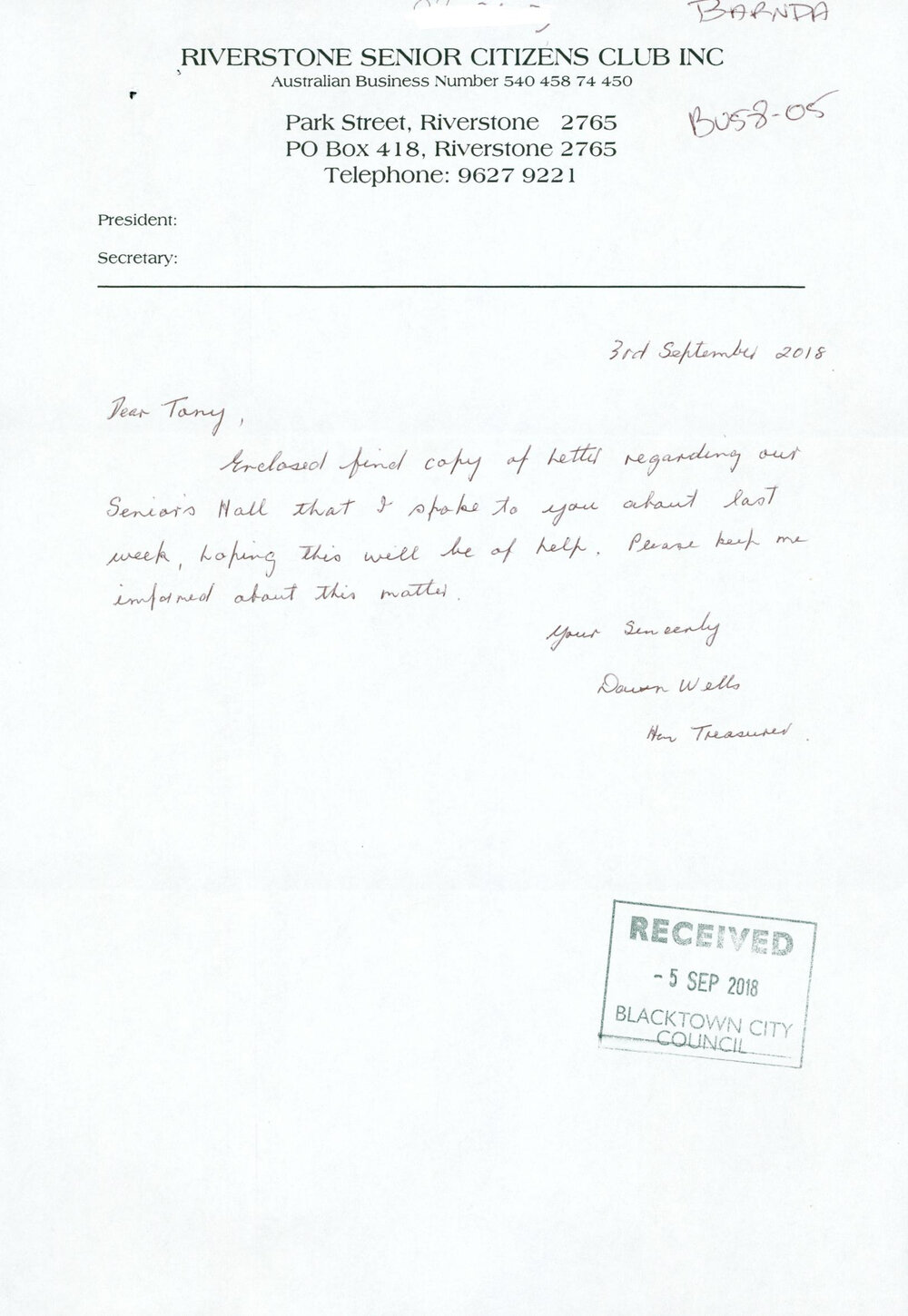 Riverstone Seniors Citizen Club History