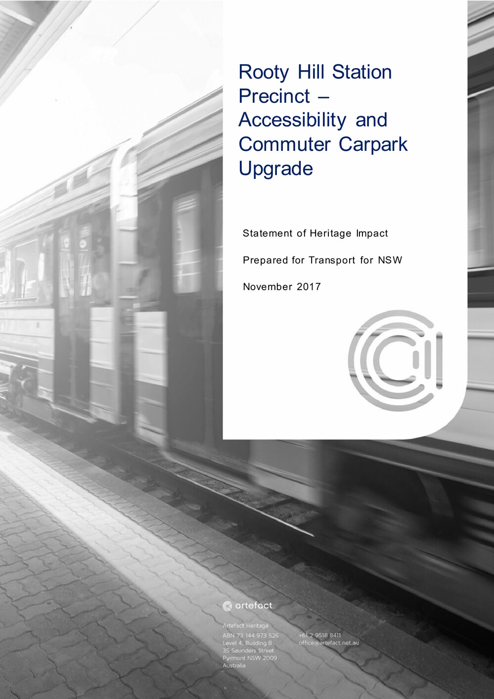 Rooty Hill Station Precinct - Accessibility and Commuter Carpark Upgrade, Statement of Heritage Impact2017