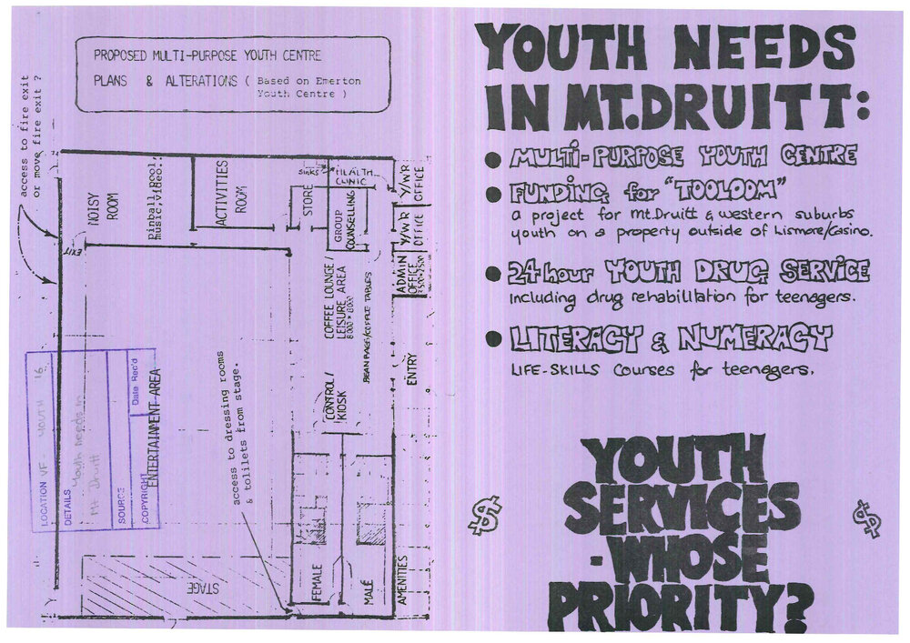 Proposed Multi-purpose Youth Centre, Mount Druitt, c1980s