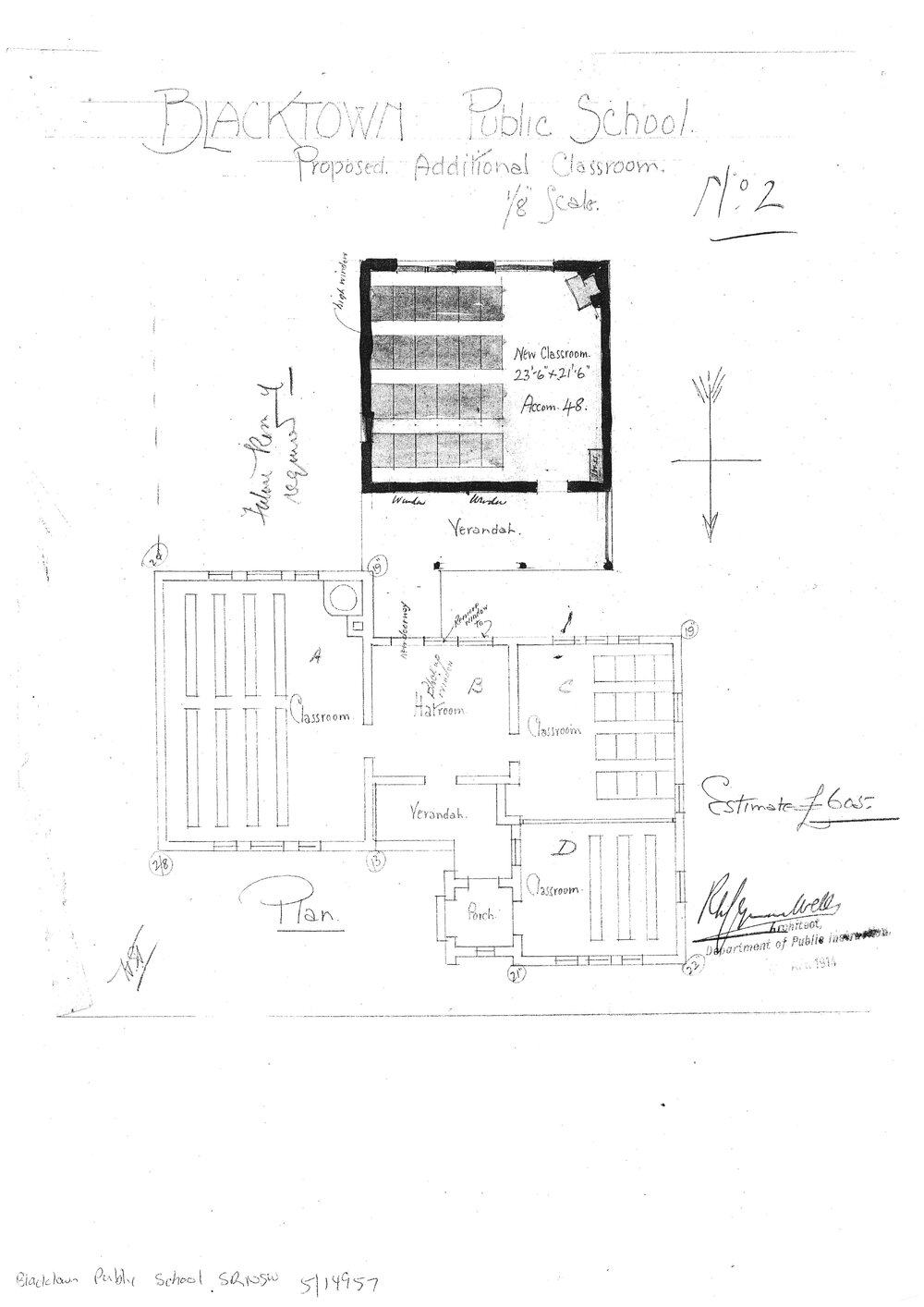Blacktown Public School Proposed Additional Classroom, 1914 