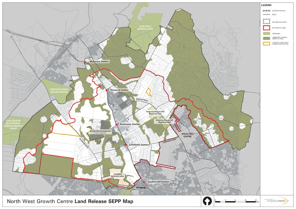 North West Growth Centre Land Release SEPP Map, c2010