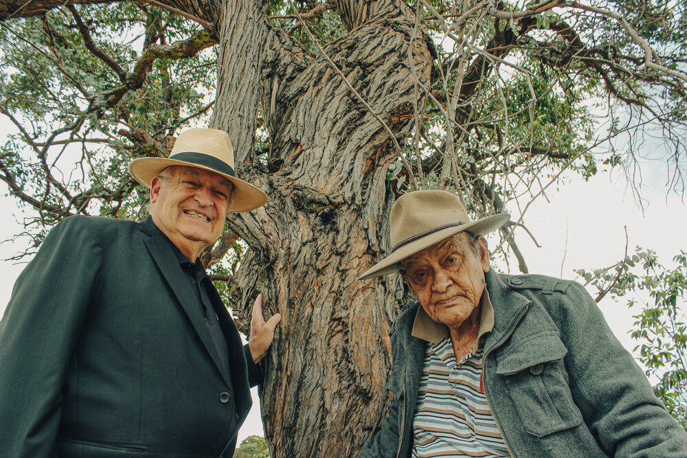 Elder Uncle Wes Marne with Mayor Bleasdale, Whalan Reserve