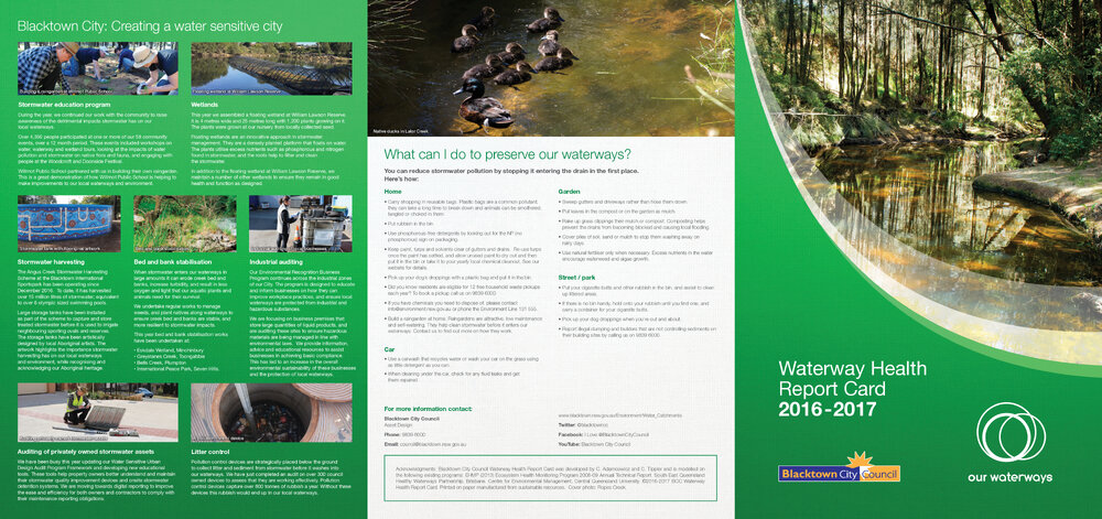 Waterway health report card, 2016-17