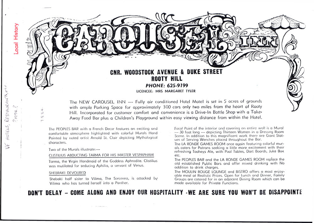 Carousel Inn Rooty Hill, 1974