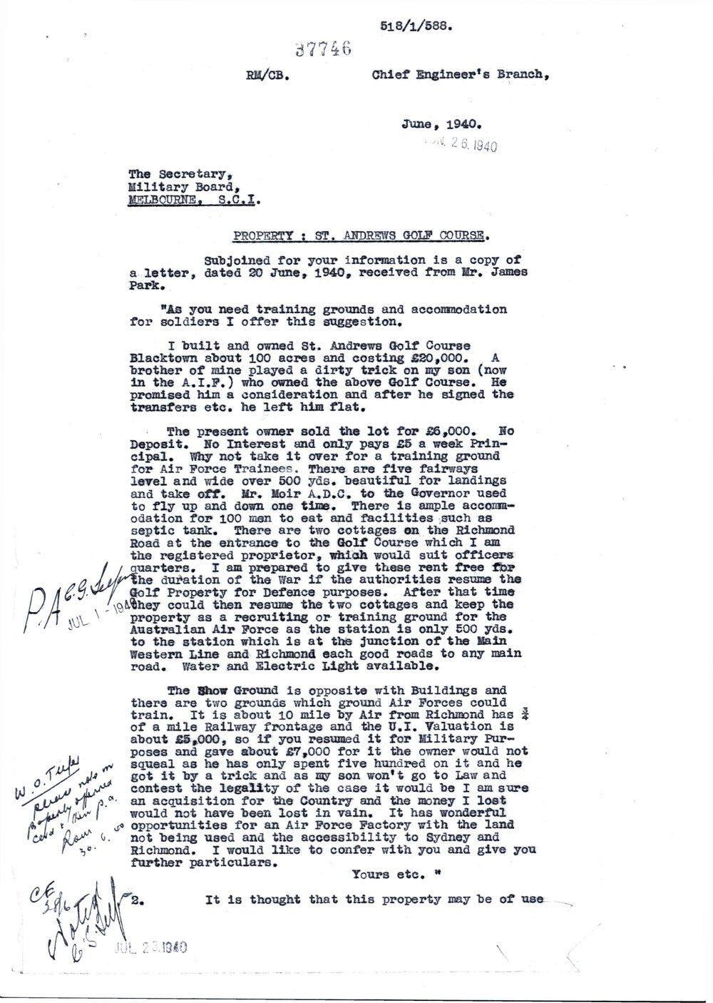 St Andrews Golf Course Blacktown, 1940s