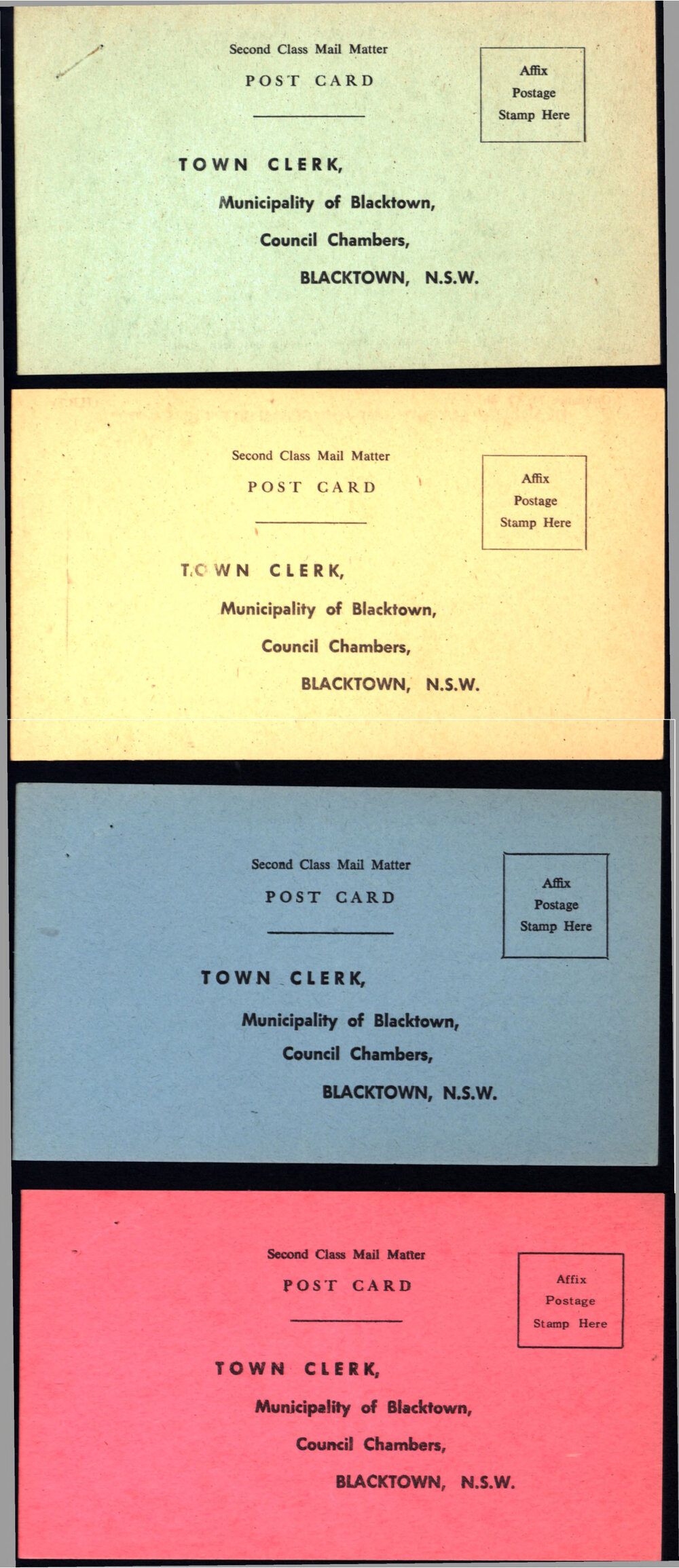 Blacktown Municipal Council Inspection Cards, 1970