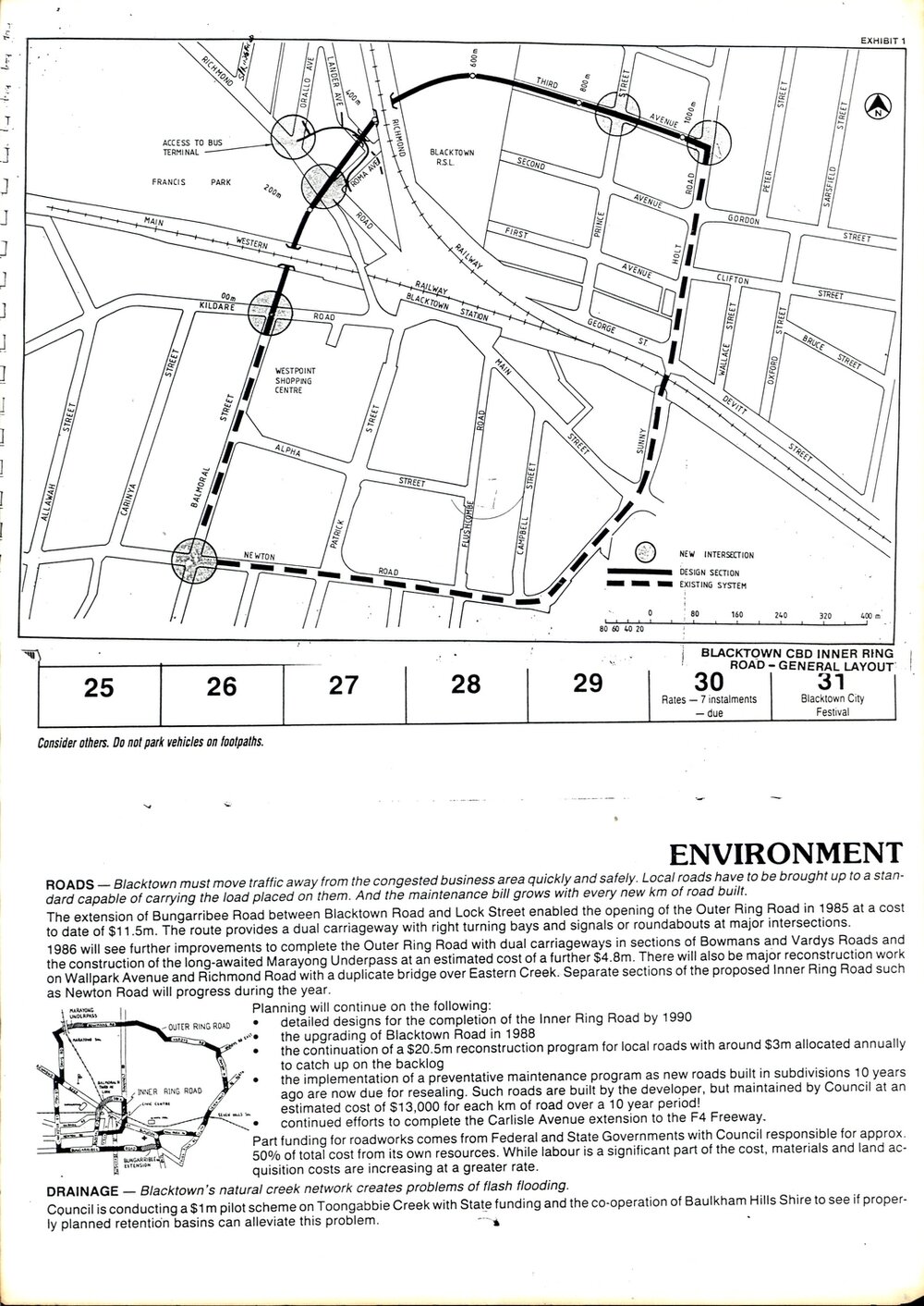 Blacktown CBD Inner Ring Road layout