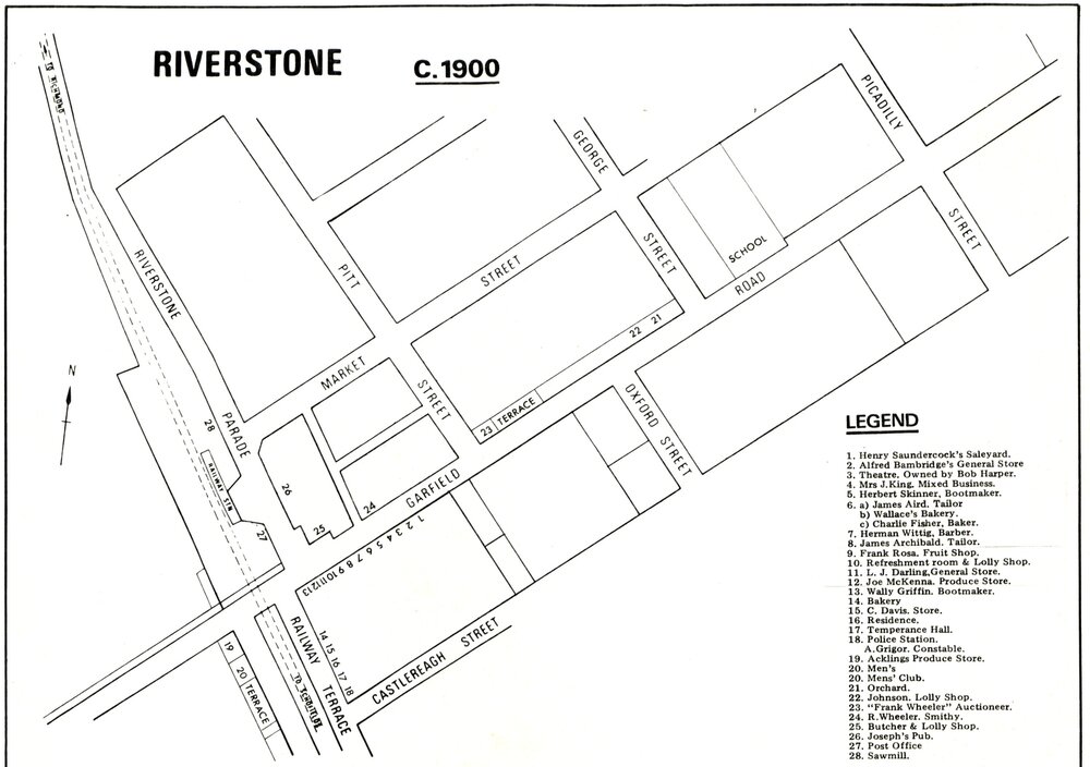 Map of Riverstone, circa 1900