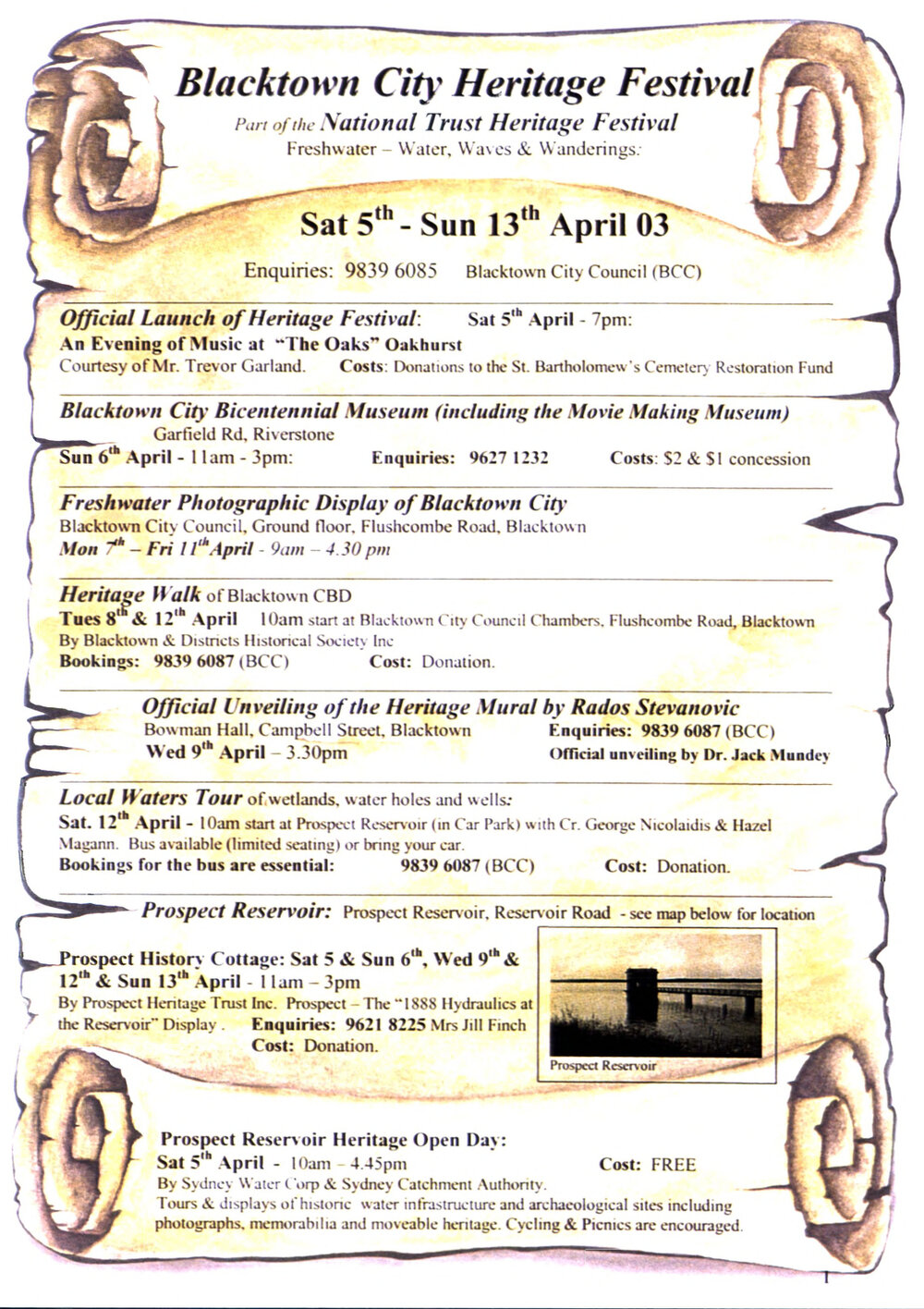 Blacktown City Heritage Festival,  2003