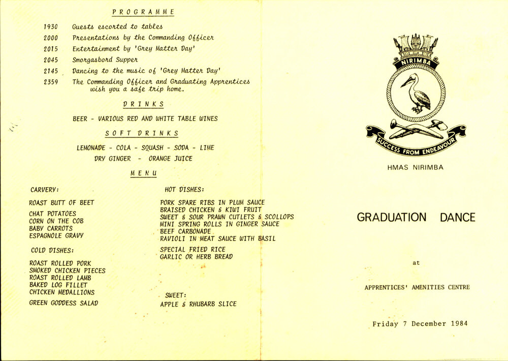 HMAS Nirimba Graduation Dance, 1984