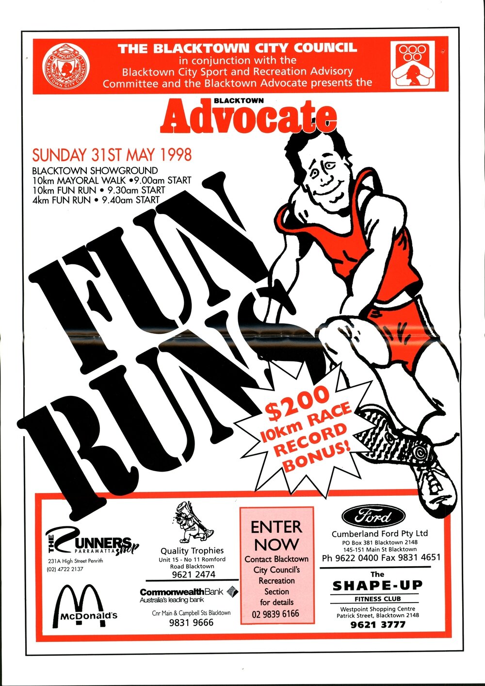 Blacktown Advocate Fun Run, 1998