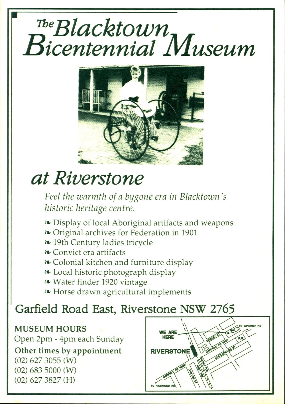 Blacktown Bicentennial Museum, Riverstone. n.d.
