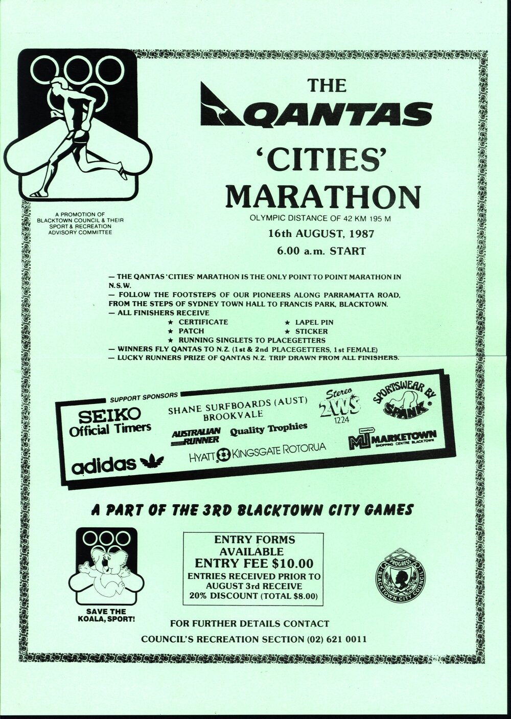 Qantas 'Cities' Marathon, 1987