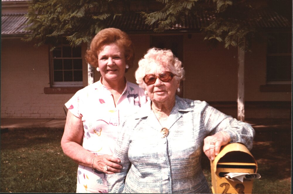 Mrs O'Brien and Mrs Cowpe at The Manse, Mount Druitt