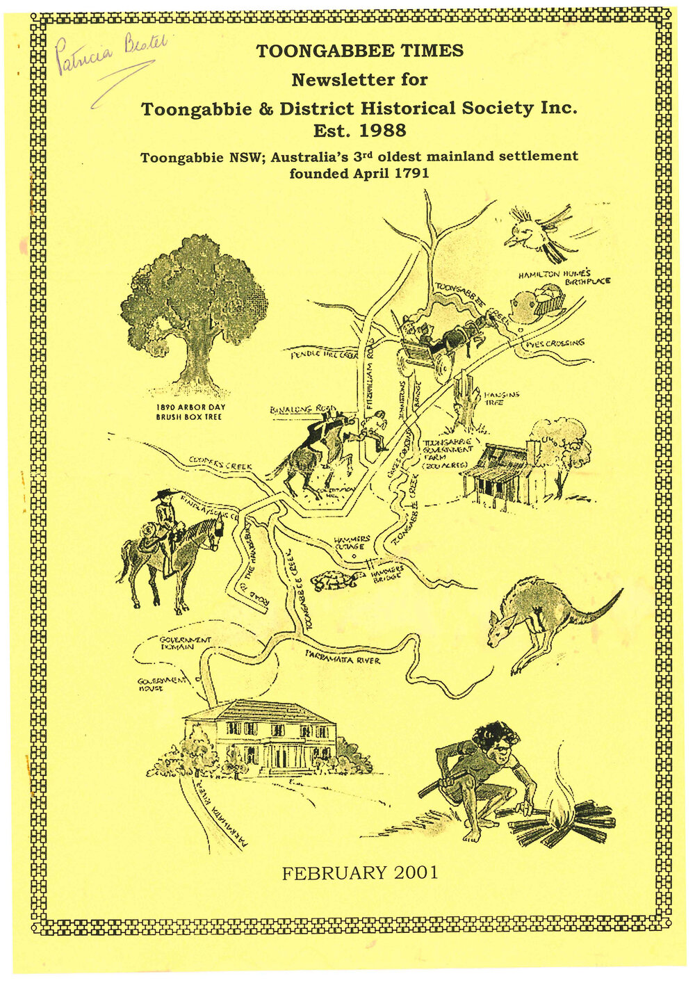 Toongabbee Times Toongabbie &amp; District Historical Society Newsletter, February 2001