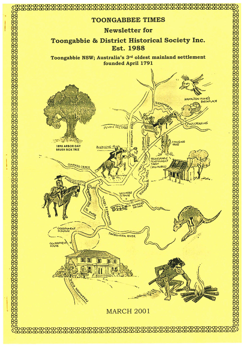 Toongabbee Times, Toongabbie &amp; District Historical Society Newsletter, March 2001