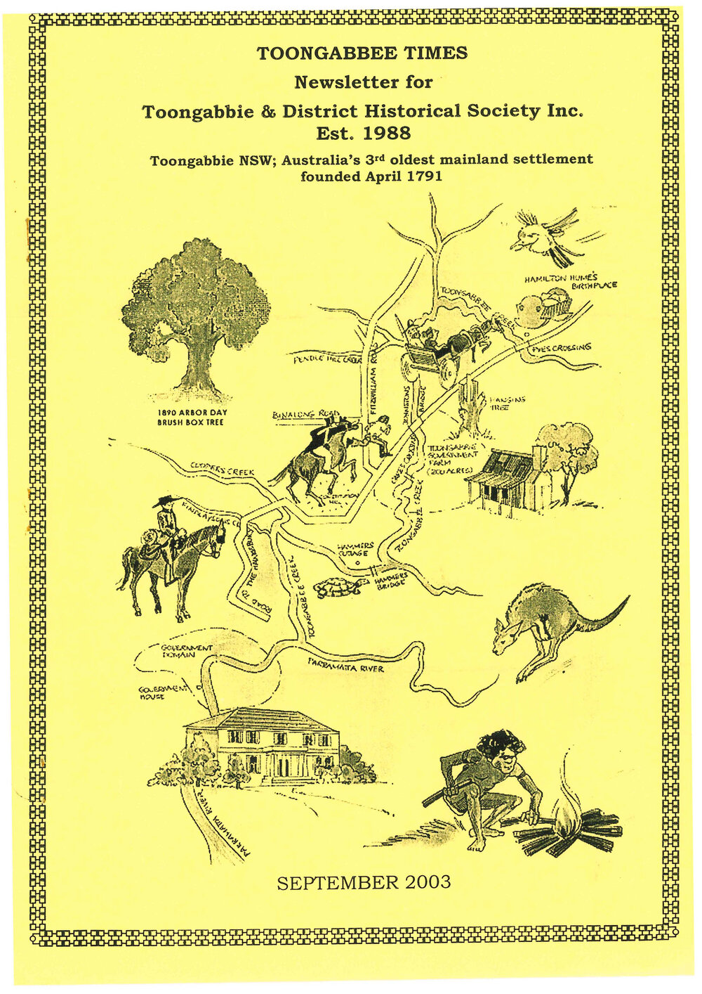 Toongabbee Times, Toongabbie &amp; District Historical Society Newsletter, September 2003