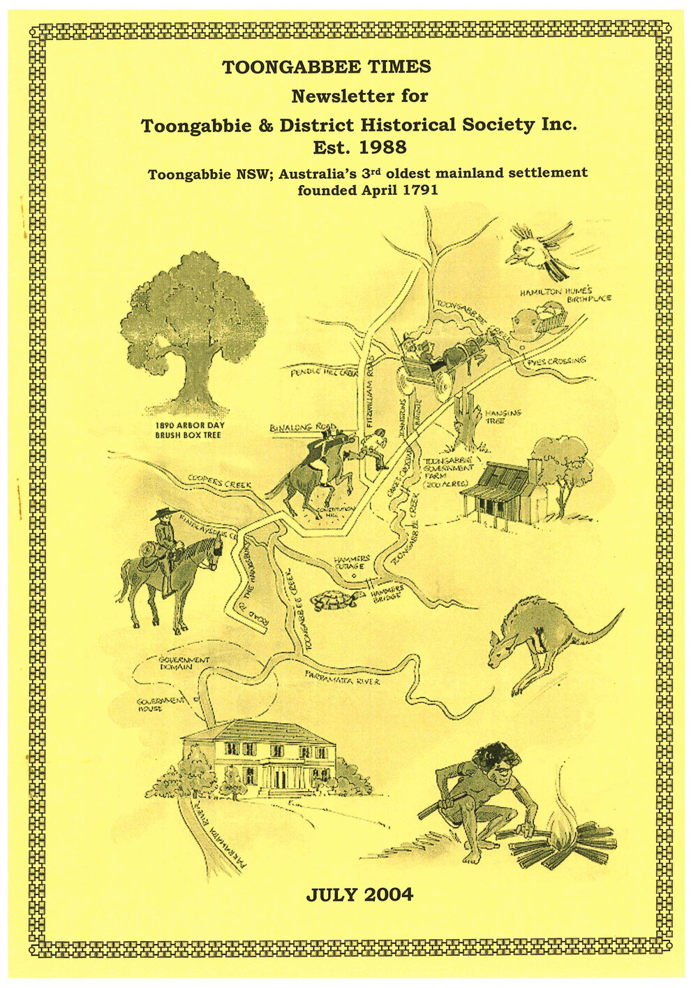 Toongabbee Times, Toongabbie &amp; District Historical Society Newsletter, July 2004