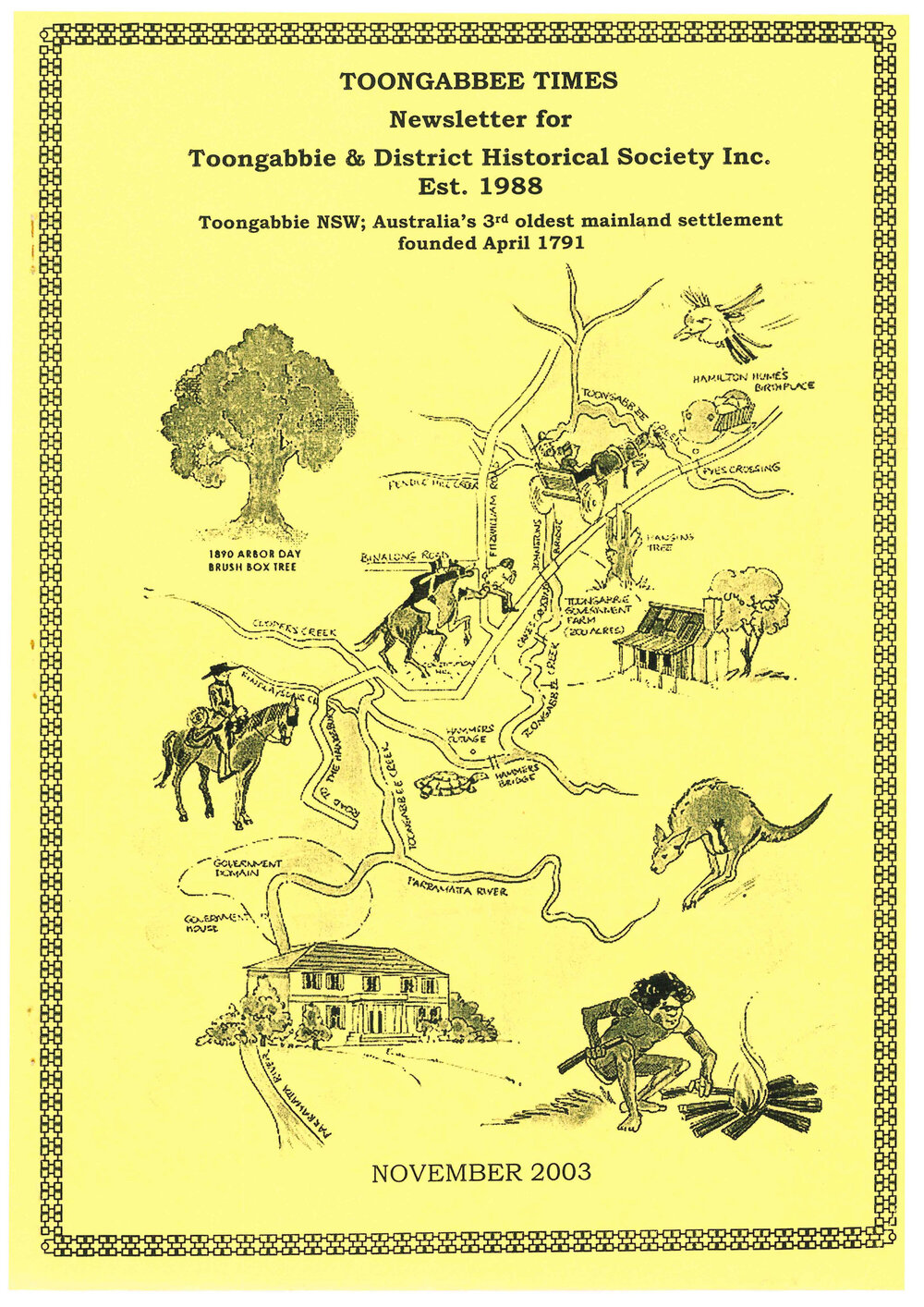 Toongabbee Times, Toongabbie &amp; District Historical Society Newsletter, Nov 2003