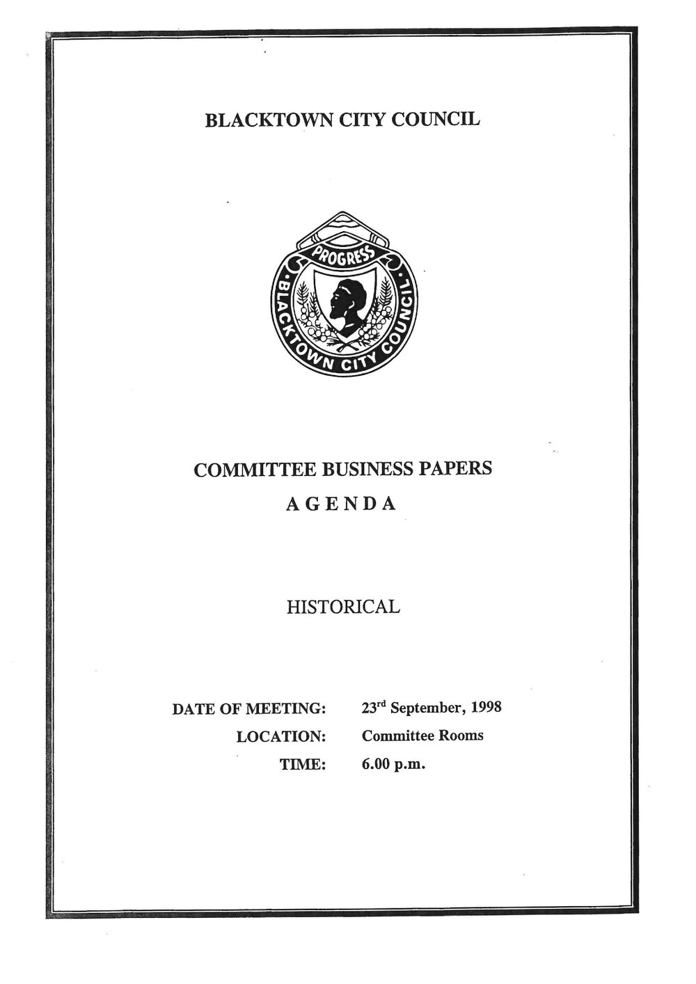 Friends of Bartholomew's Committee Formation and Objectives, 2003