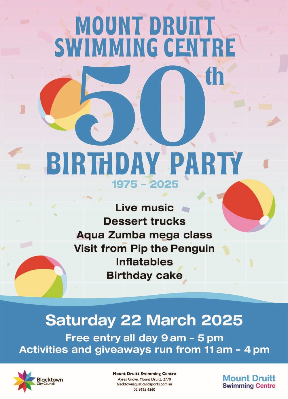 Mount Druitt Swimming Centre 50th Birthday Celebrations, 2025