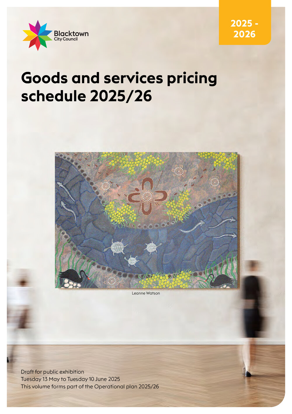 Blacktown City Council Goods and Services Pricing Schedule, DRAFT 2025-2026