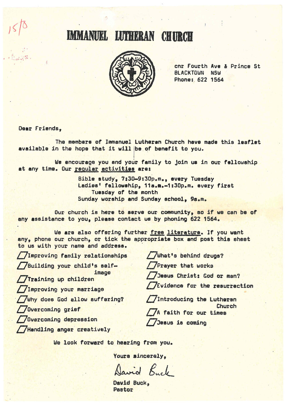 Immanuel Lutheran Church, Blacktown