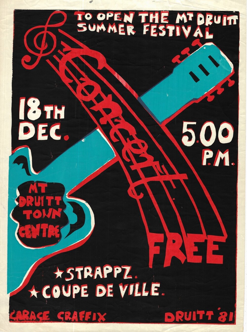 Free Concert to open the Mt Druitt Summer Festival, 1981